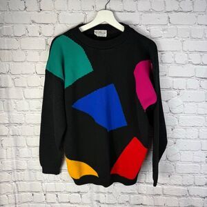 Vintage 80's Shapes Sweater Nan Dorsey Size Medium